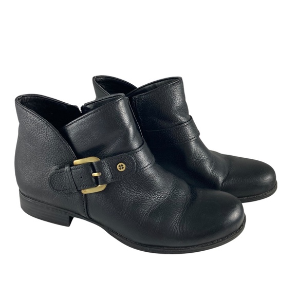 Black Leather Upper Naturalizer Bootie - Picture 1 of 5